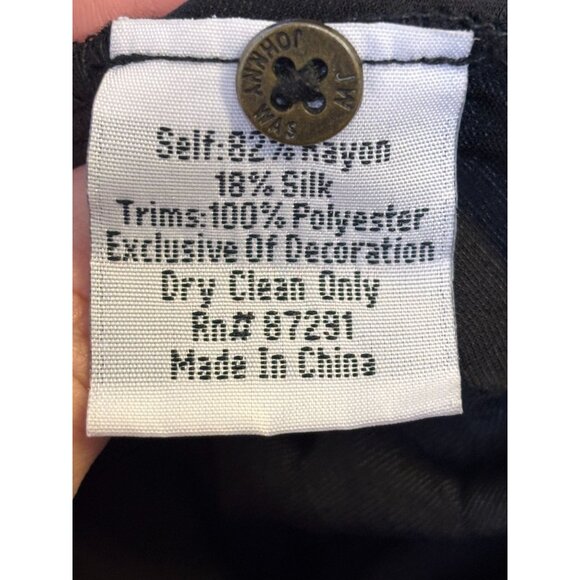 Johnny Was Black Velvet Tunic With Embroidered Detail XL - Picture 6 of 6